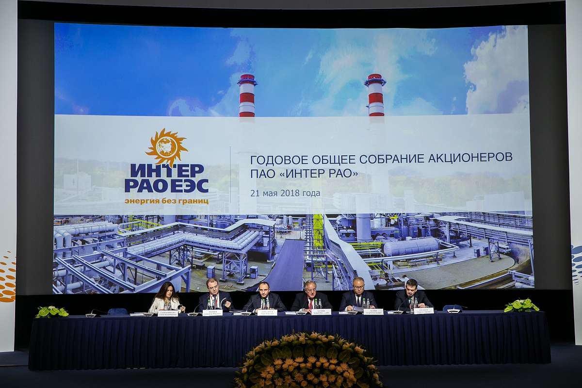 Годовое Общее собрание акционеров ПАО «Интер РАО»